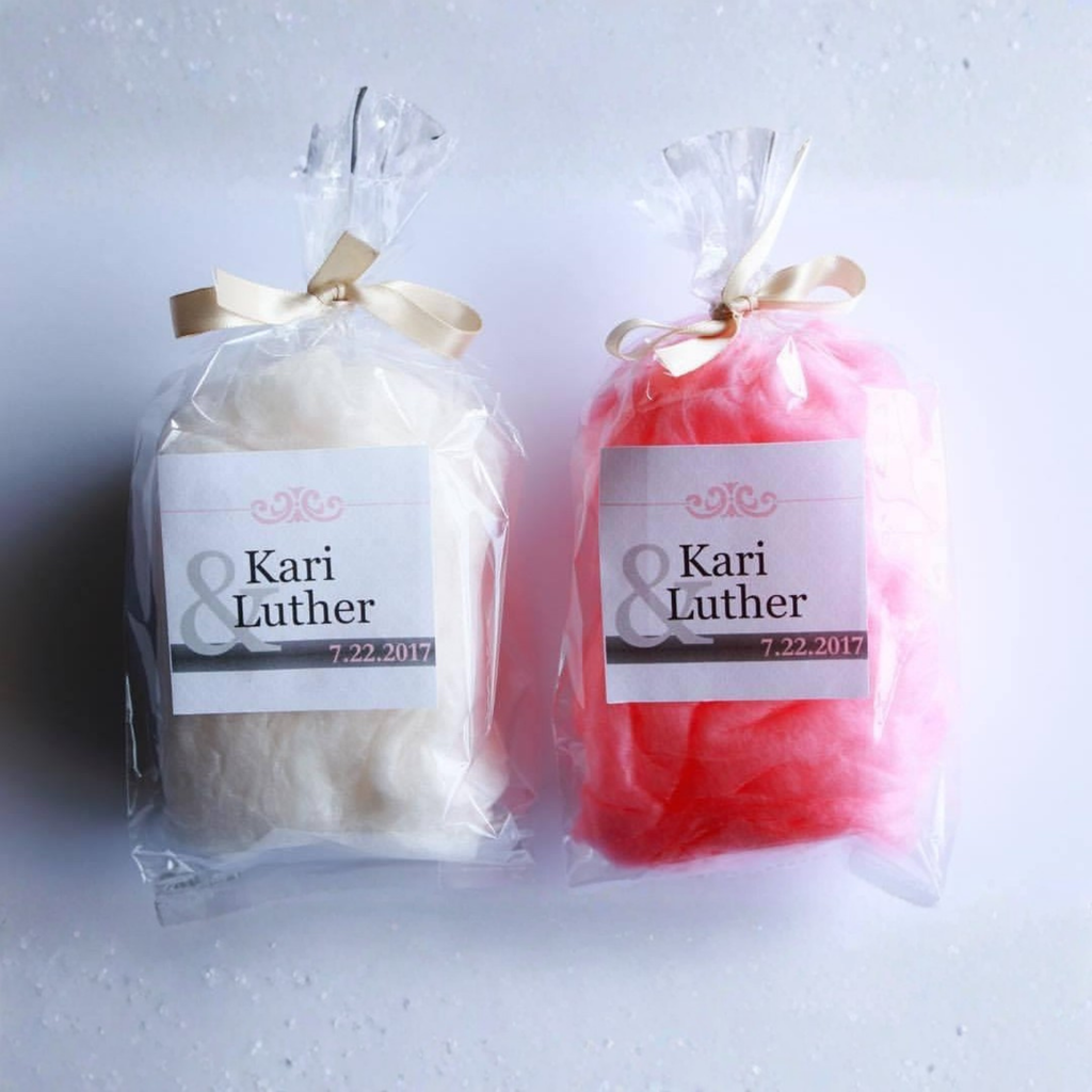 Freshly Spun Elegant Cotton Candy Favors