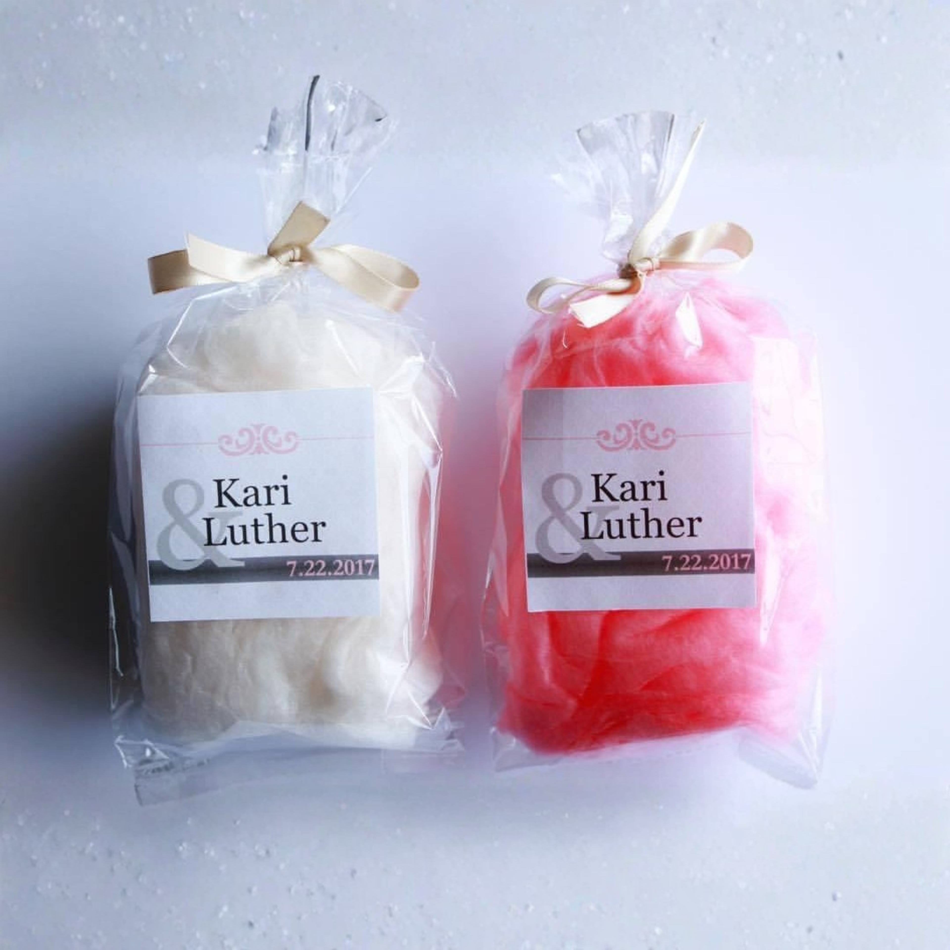 Freshly Spun Elegant Cotton Candy Favors