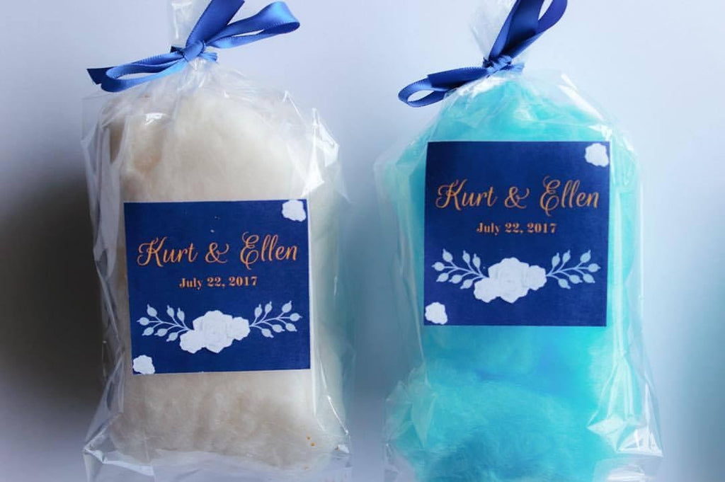 Freshly Spun Elegant Cotton Candy Favors